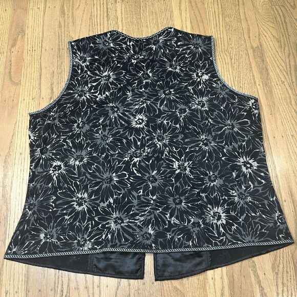 Vintage Coldwater Creek Vest 2X Mixed Media Tapestry Patchwork Boho Artsy - Picture 2 of 6